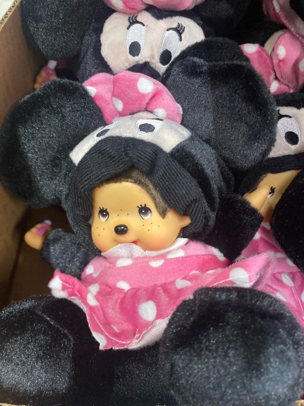 Plush Minnie-Style Pink Polka Dot Kids Toy